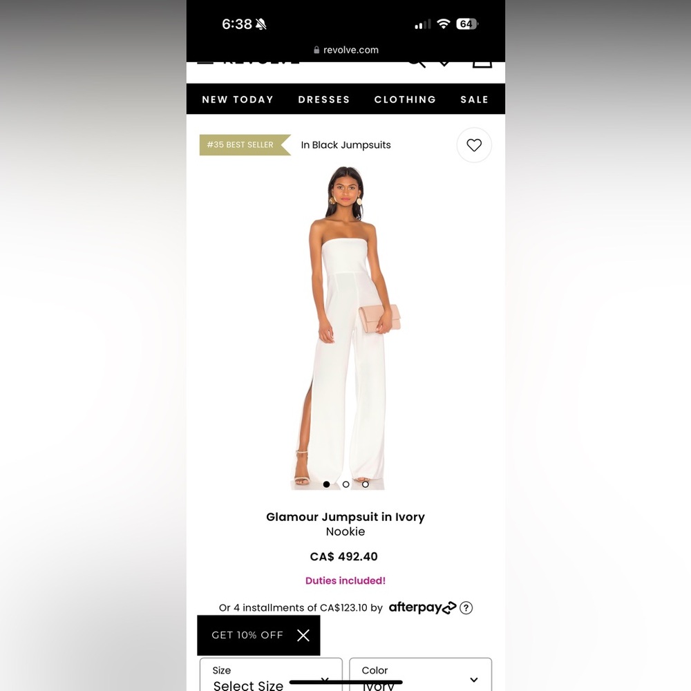 NWT NOOKIE White Jumpsuit Romper